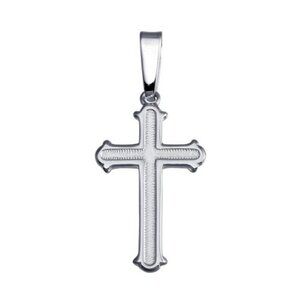 New Sterling Silver Cross Pendant and 1” inch